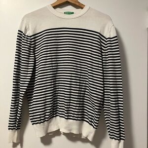 United Colors Of Benetton Classic Nautical Striped Crewneck Sweater